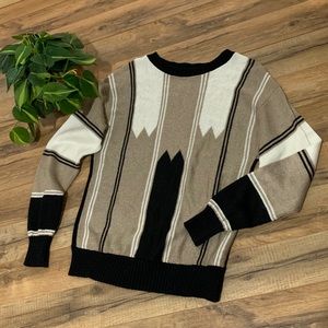 Vintage 80’s 90’s  geometrical sweater SZ small